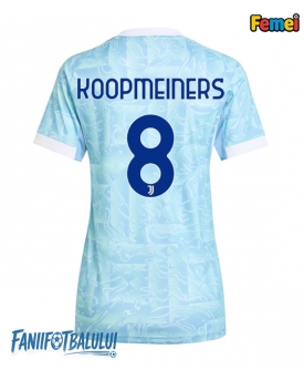 Juventus Teun Koopmeiners #8 Tricou Fotbal Replică 2025-26 Femei Deplasare